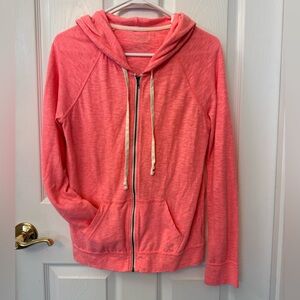 American Eagle Outfitters Coral Zip-Up Hoodie